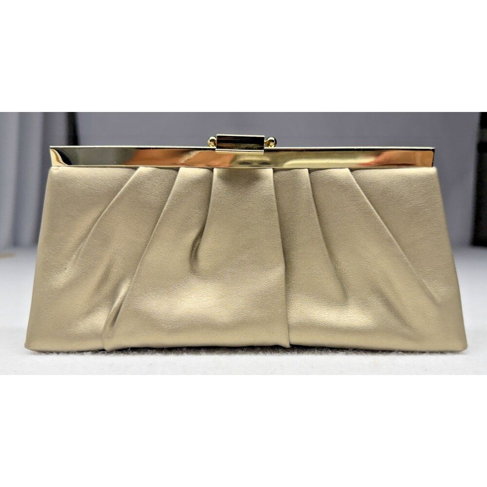 Vintage Gunne Sax Gold Clutch Purse Evening Bag Chain Shoulder
